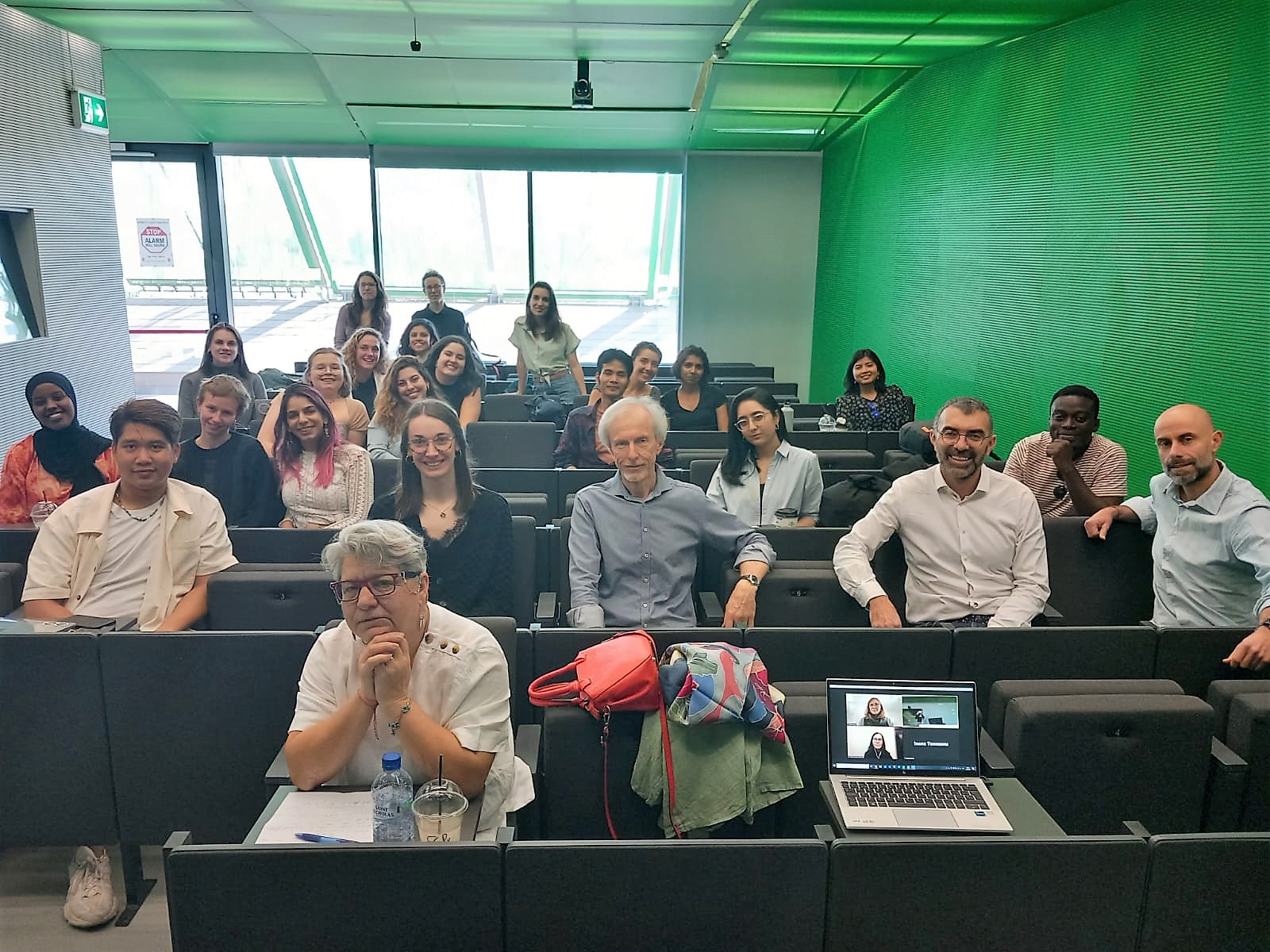 Group class at the Library Building of the New Campus (UCY), after Professor Carney's lecture.